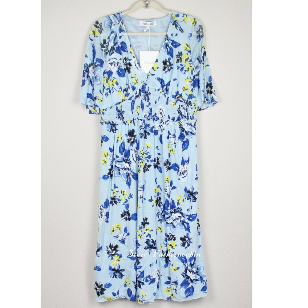 NWT Diane von Furstenberg Flutter Sleeve Dress, Small, Medium, Large - Picture 2 of 11